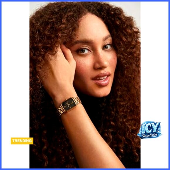 Gold-Tone Bracelet Watch with Mineral Crystal, Water Resistant main image 6